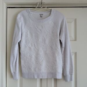 J. Crew Light Grey Embellished Sweatshirt Sz. Small